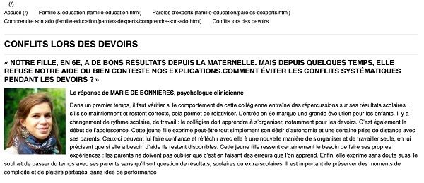 Conflits lors des devoirs